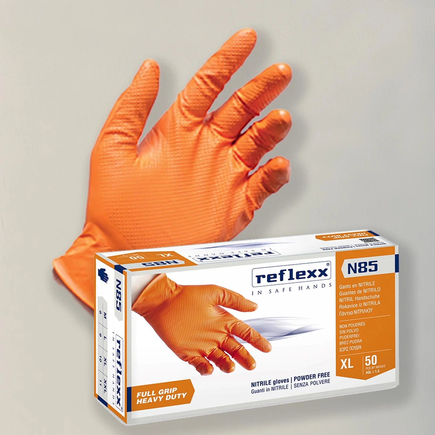 GUANTI NITRILE RINFORZATO 8,5GR TG 50PZ