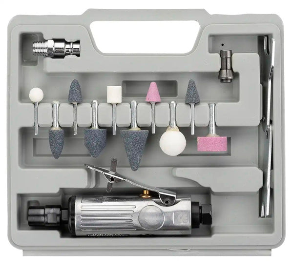 KIT SMERIGLIATRICE PNEUMATICA CON ACCESSORI